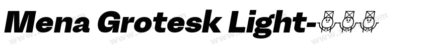 Mena Grotesk Light字体转换